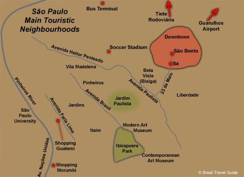 Broad Map of Sao Paulo city